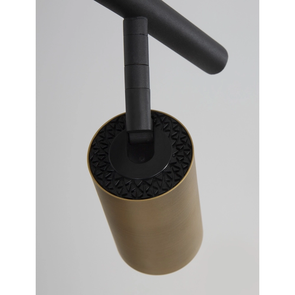 Hanglamp Pogno 4-lichts zwart met goud rond Lyora 5212017431301