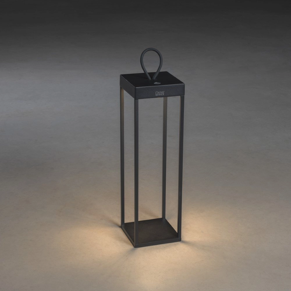 Zwarte terraslamp Ravello oplaadbaar KonstSmide 7318307812756