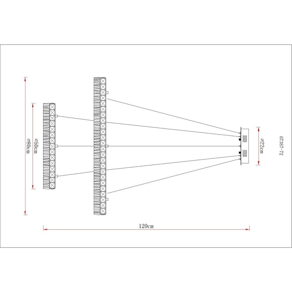 Hanglamp Laurel chroom Ø 80cm Globo 9007371569779