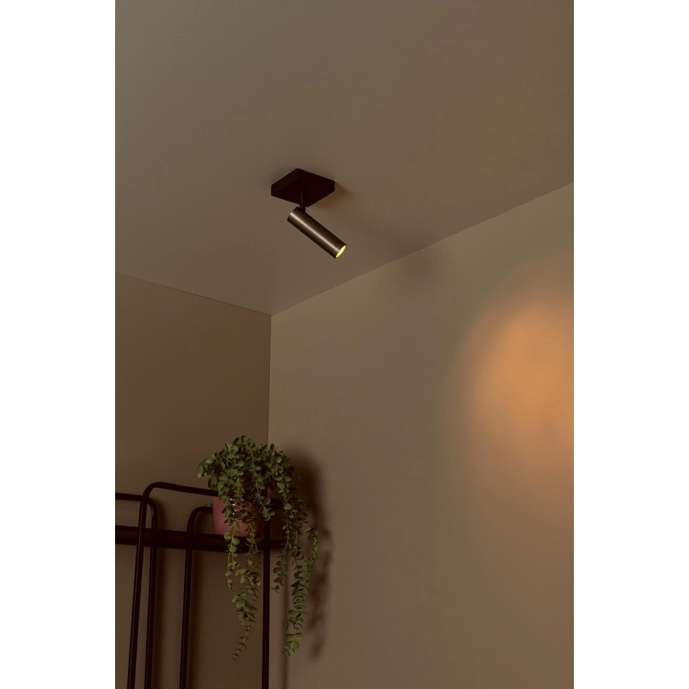 Strakke plafondlamp Grado metaalgrijs Lucide 5411212221698