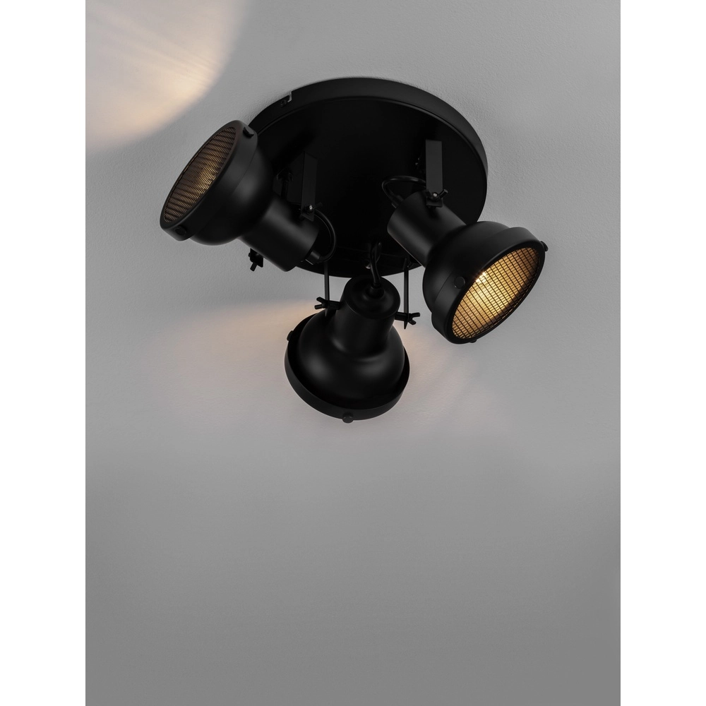 Plafondlamp Ruvi 3-lichts zwart Lyora 5212017446374