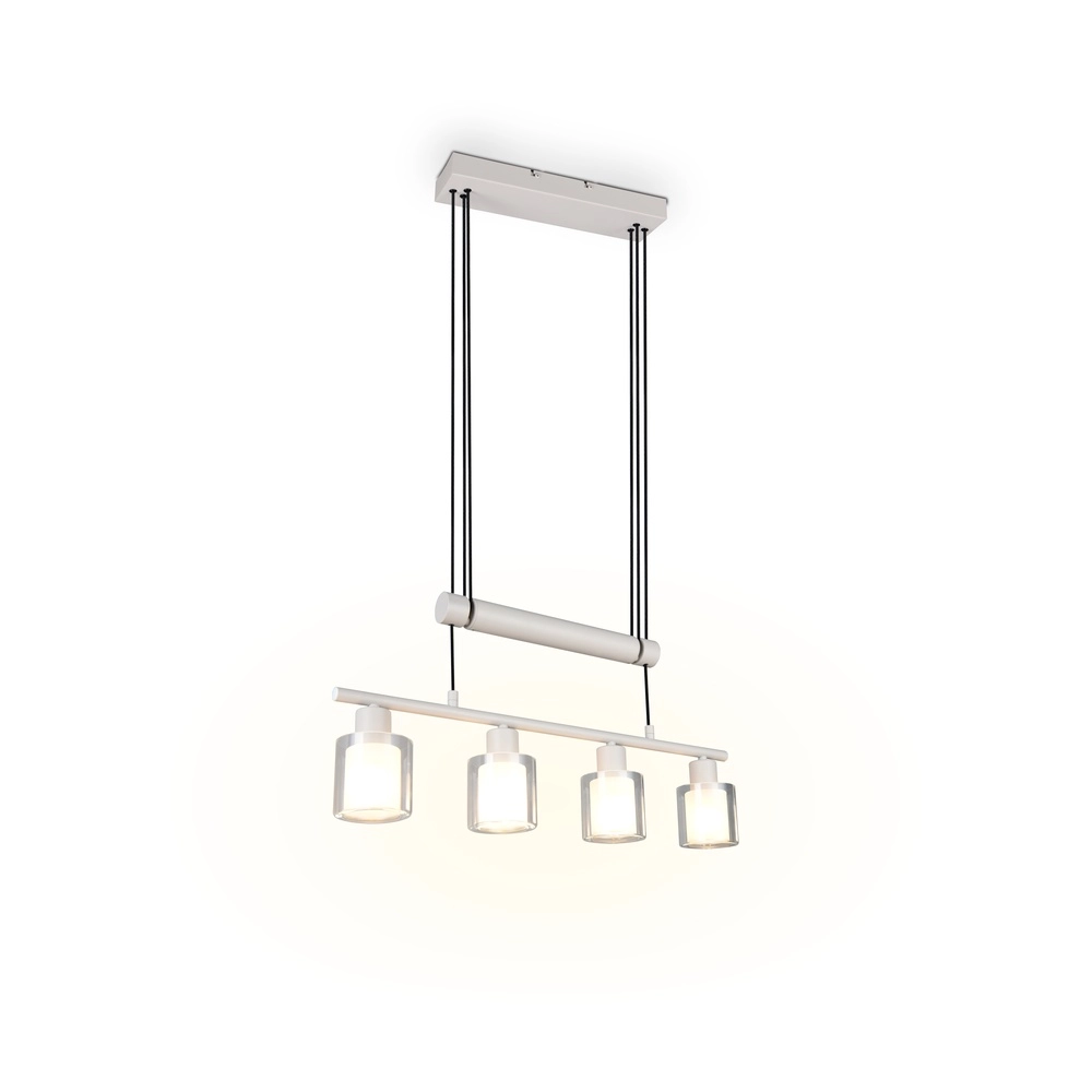 Hanglamp Neralo 4-lichts grijs