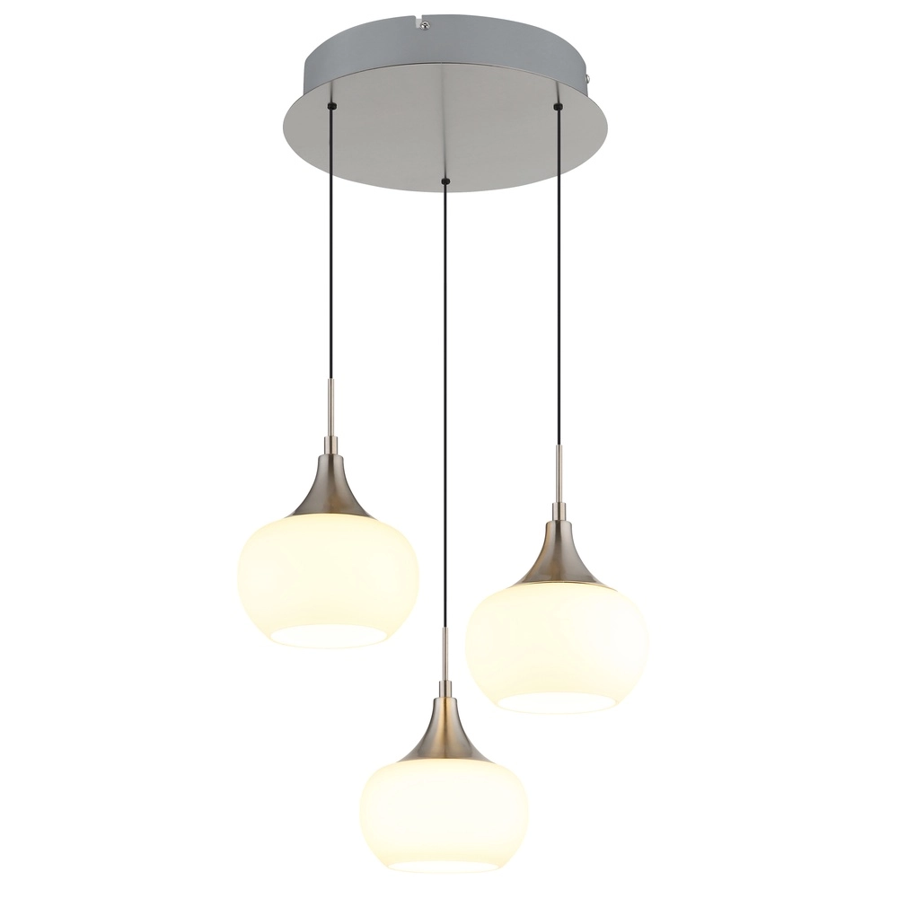 Design hanglamp Lui 3-lichts nikkel