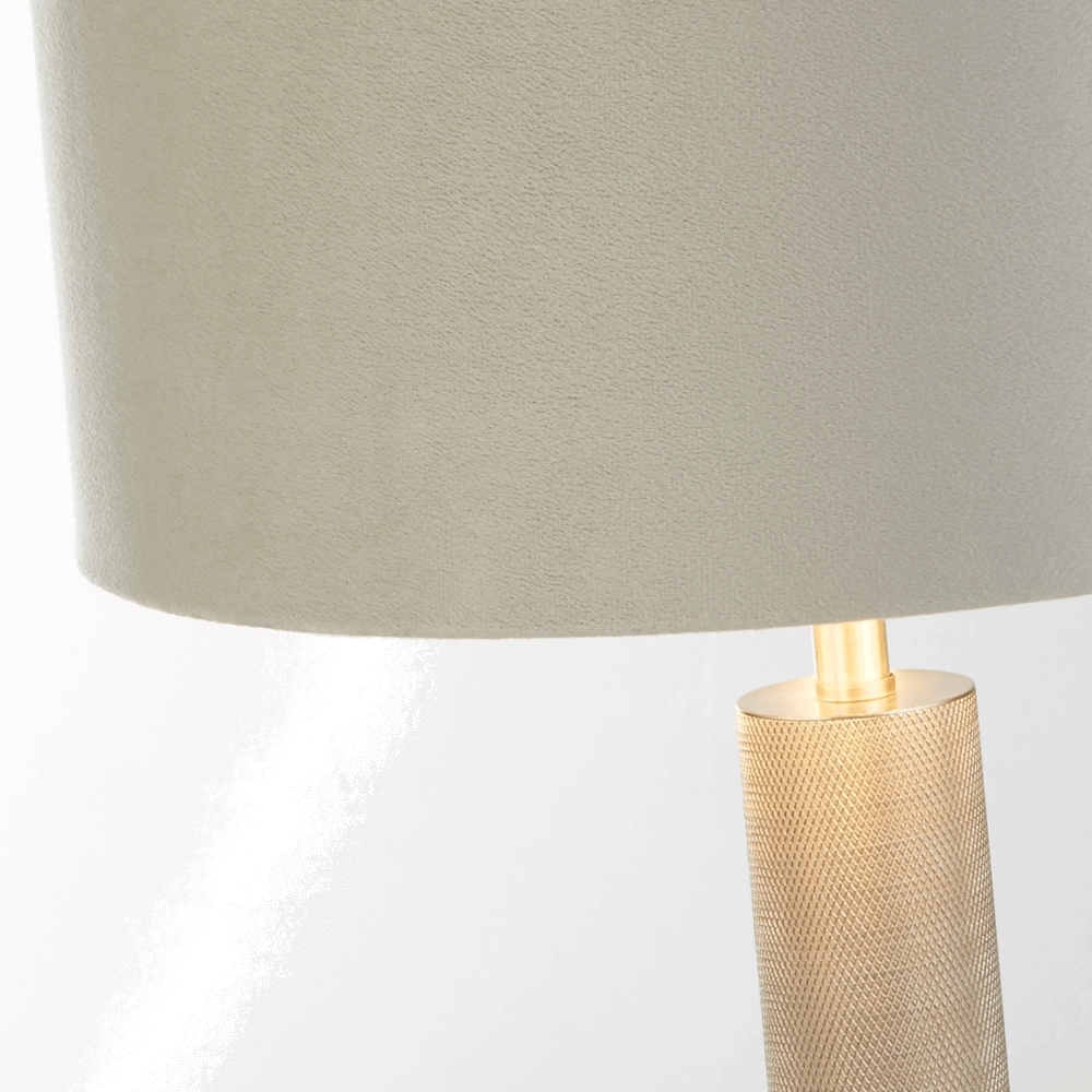 Gouden tafellamp London met grijze kap Searchlight 5053423256481