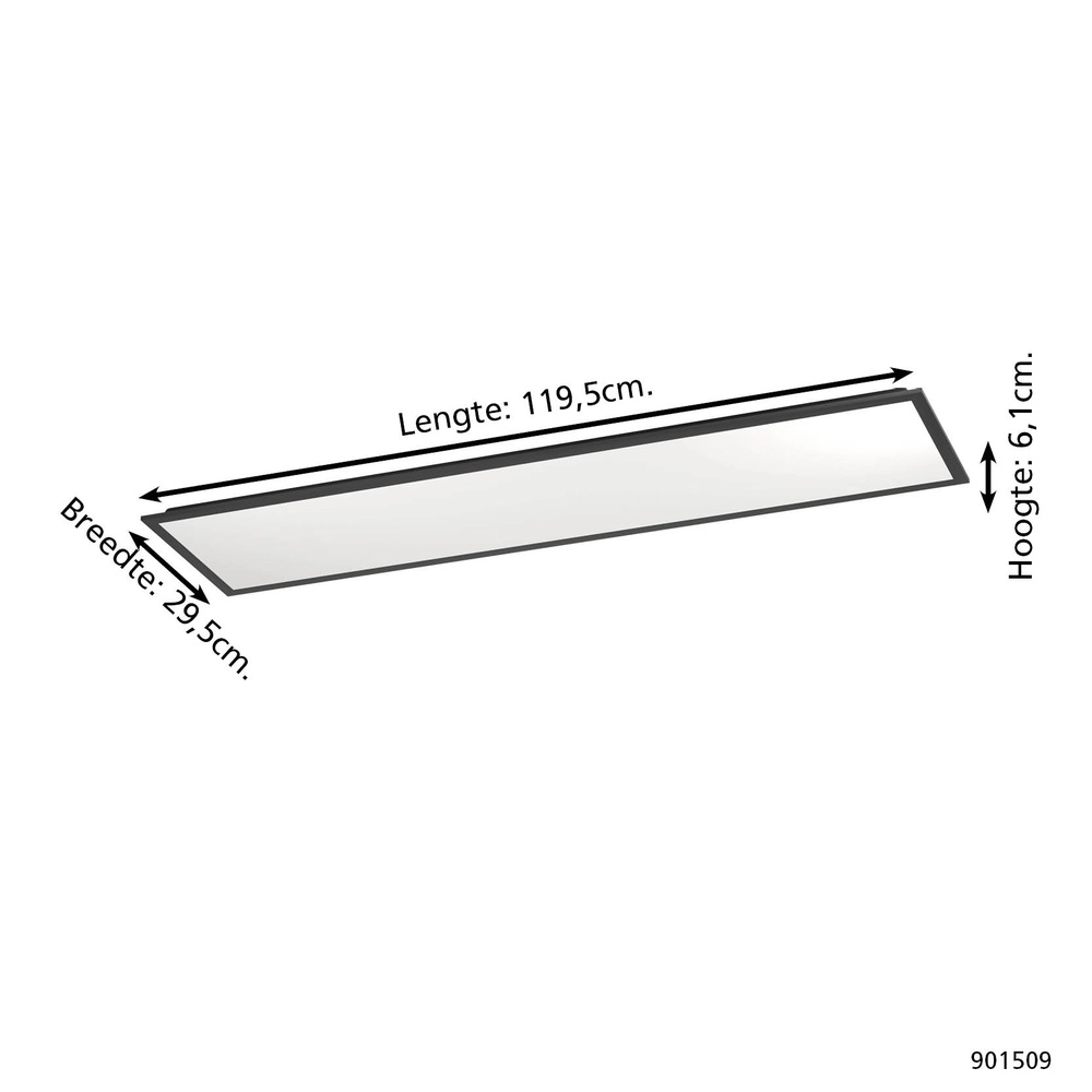 Smart plafondlamp Moradillo-Z zwart 29,5cm Eglo 9008606342136