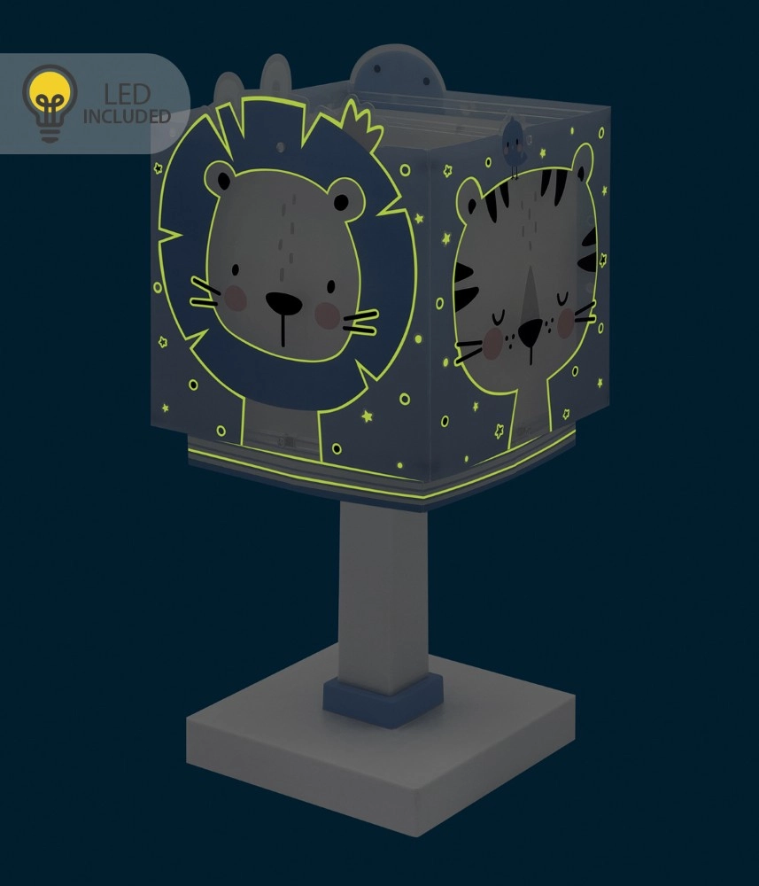 Kinderkamer tafellamp Baby Jungle blauw Dalber 8420406002408