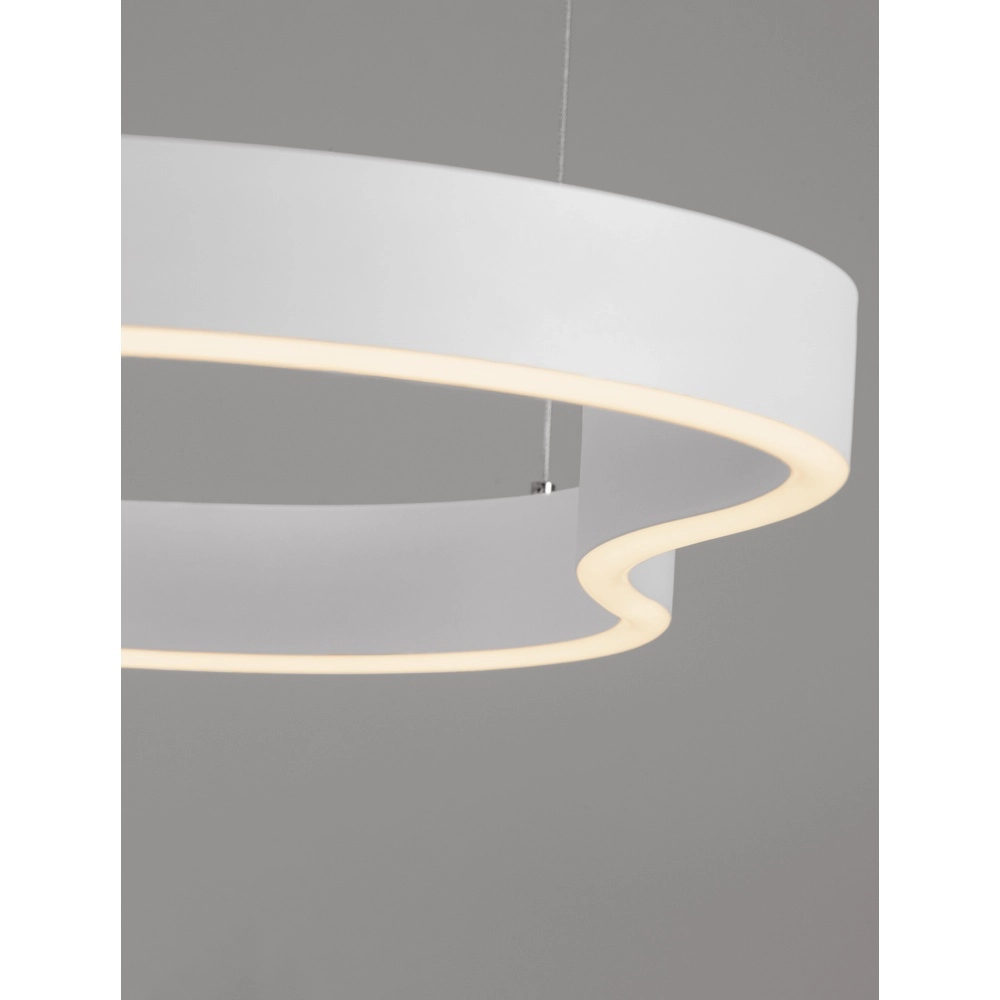 Natuurlijke vorm hanglamp Dussa wit 120cm Lyora 5212017463067