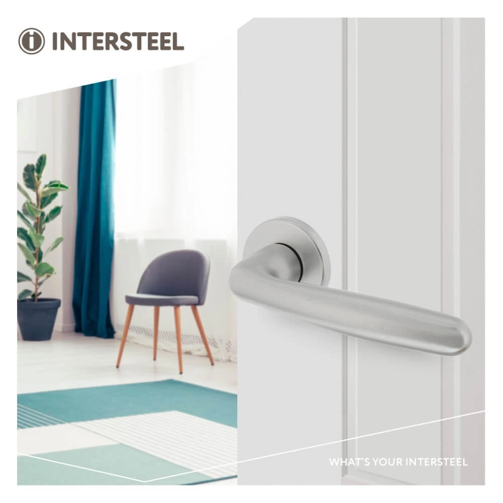 Deurklink Sigaar rond aluminium Intersteel 8714186075227