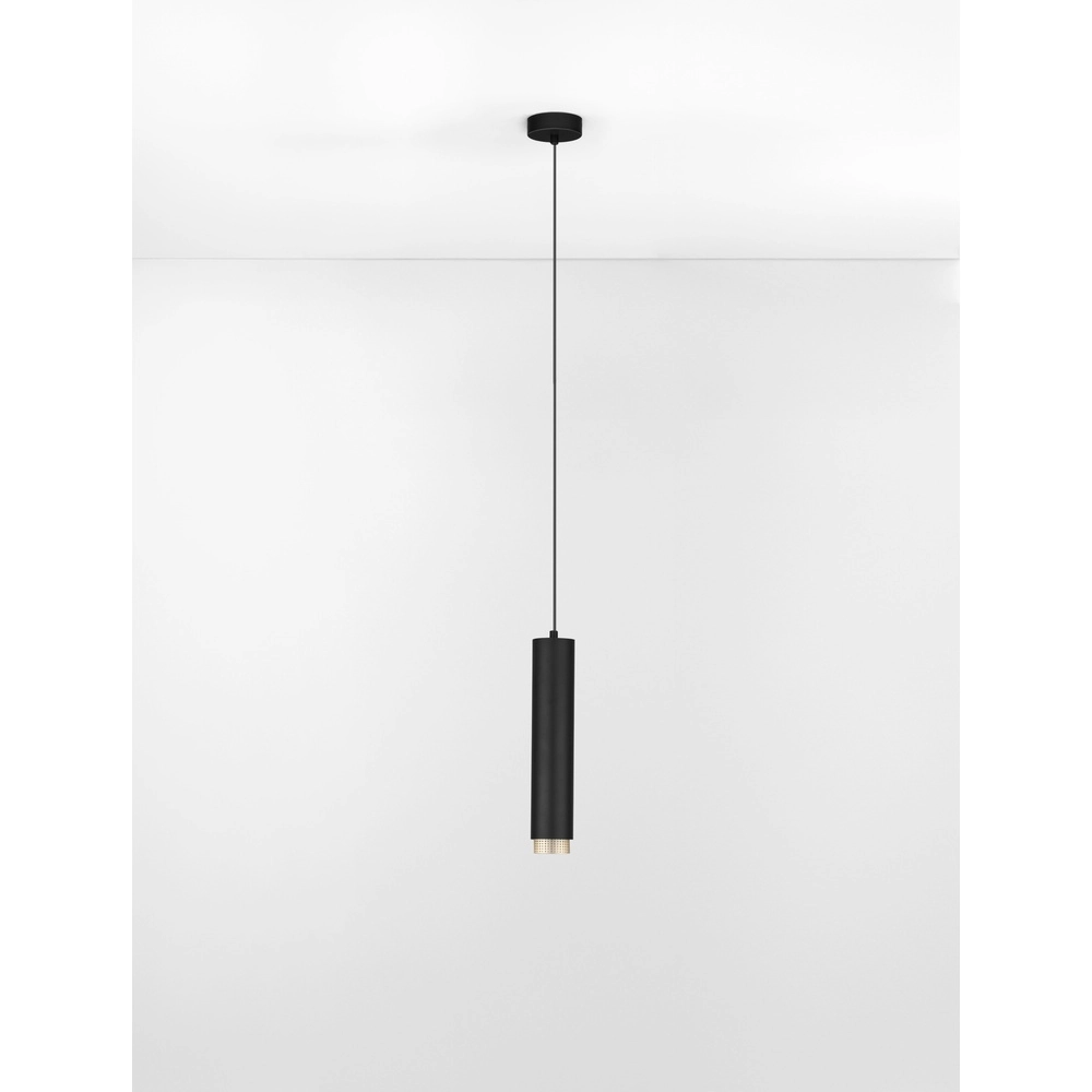 Hanglamp Nessi zwart met goud Lyora 5212017475183