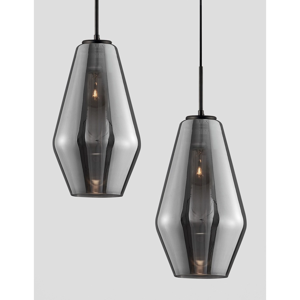 Hanglamp Veiro chroom glas Ø 17 x 28,5cm Lyora 5212017421289