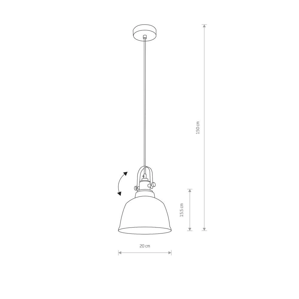 Glazen hanglamp Amalfi Ø 20cm Lyora 5903139915298