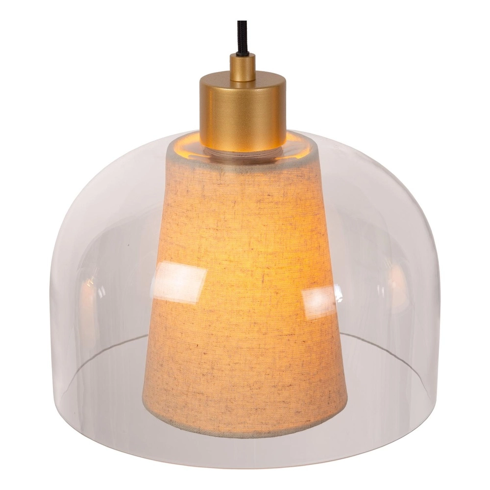 Design hanglamp Gunhild 3-lichts goud recht Lucide 5411212303356