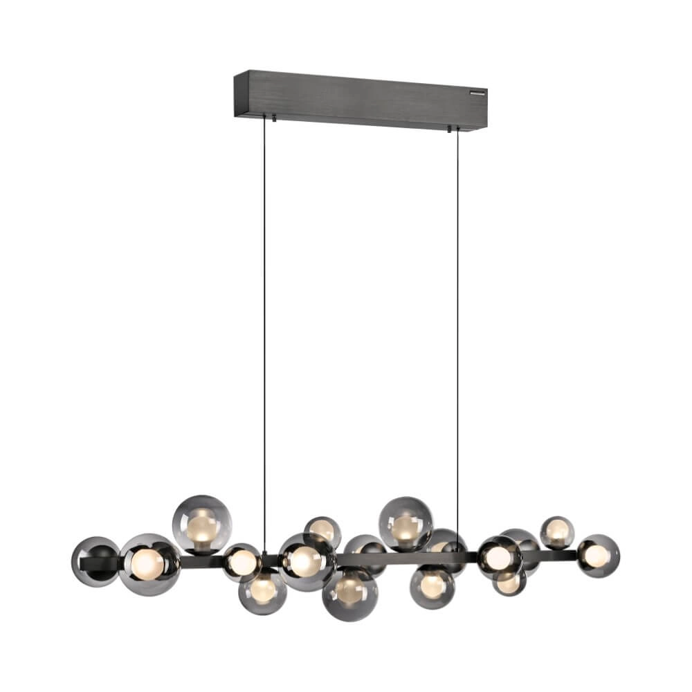 Unieke hanglamp Pure E-Popup 18-lichts grijs Paul Neuhaus 4012248384411