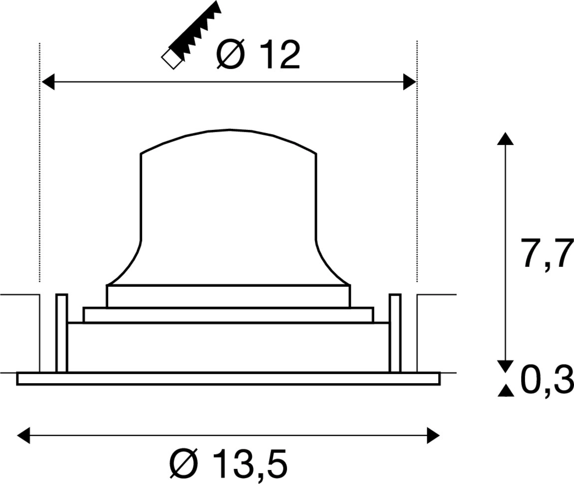 Inbouwspot Numinos Move M wit/chroom 4000K - 55gr SLV 4024163310529
