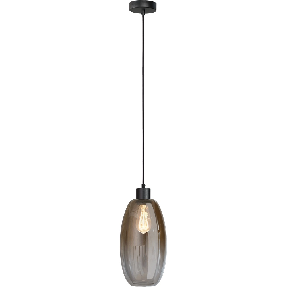 Glazen hanglamp Olive Ø 18,5cm - zwart