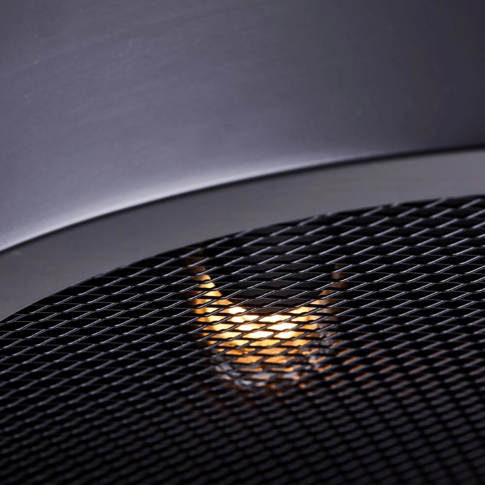 Zwarte plafondlamp Sandros Ø 23cm met gaas Brilliant 4004353409448