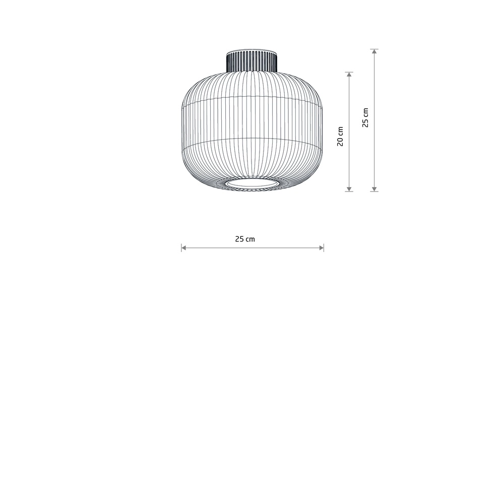 Plafondlamp Aurora Ø 25cm zand bruin