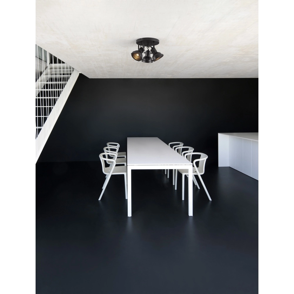 Plafondlamp Ruvi 3-lichts zwart Lyora 5212017446374