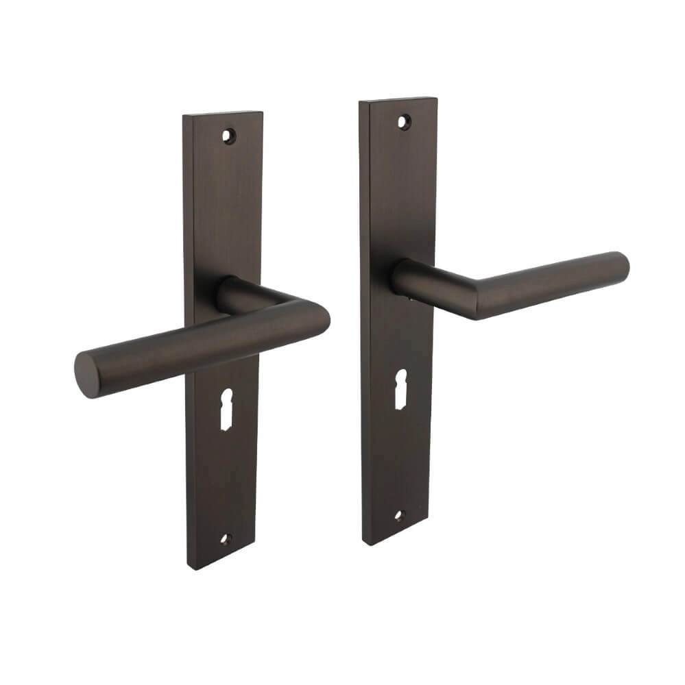 Deurklink Bastian sleutelgat 56mm antraciet