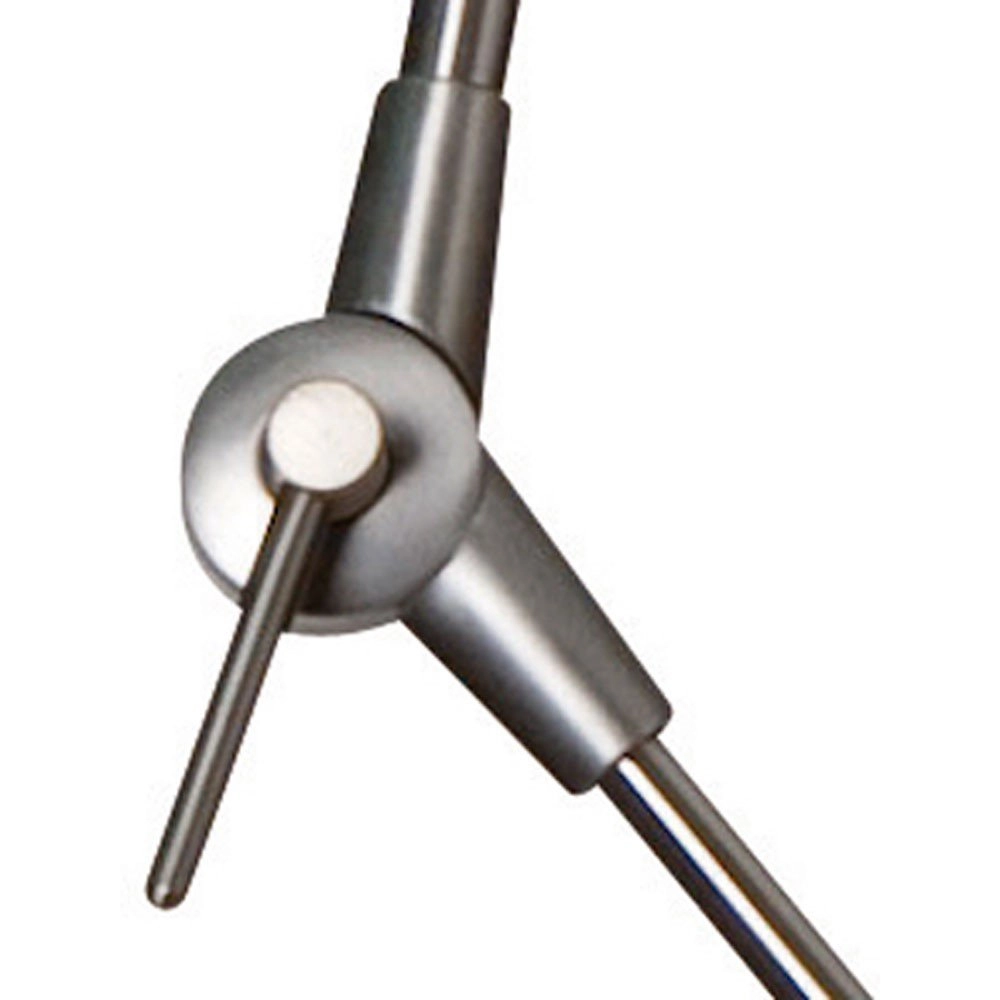 Vloerlamp Gramineus 165cm grijs met effen witte kap Steinhauer 8712746093735