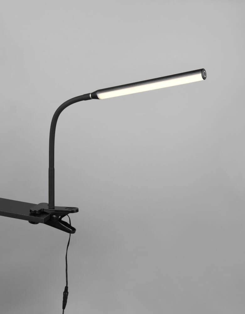 Klem bureaulamp Nevada flexibel - zwart Klem bureaulamp Nevada flexibel - zwart