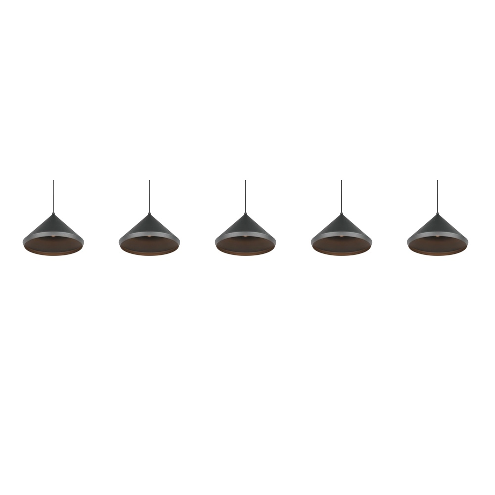 5-lichts hanglamp Laguna zwart Trio 4017807667684
