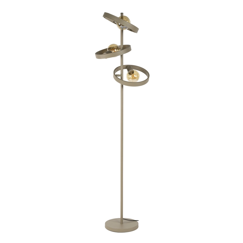 Ringen vloerlamp Hover 155cm hoog - zand Lyora 8716803513303