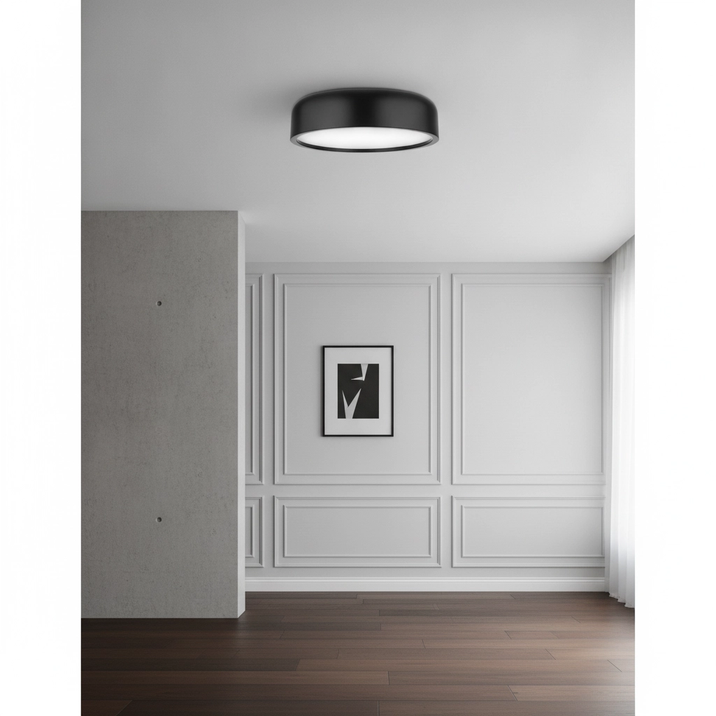 Design plafondlamp Perleto zwart Ø 35cm