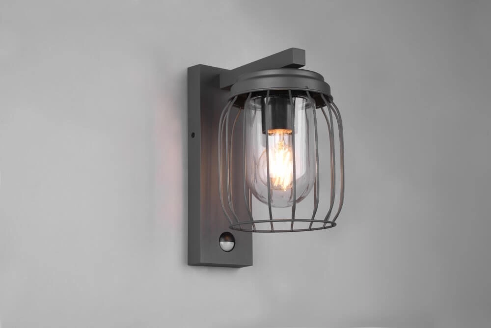 Wand lamp Tuela met bewegingssensor antraciet Trio 4017807506143