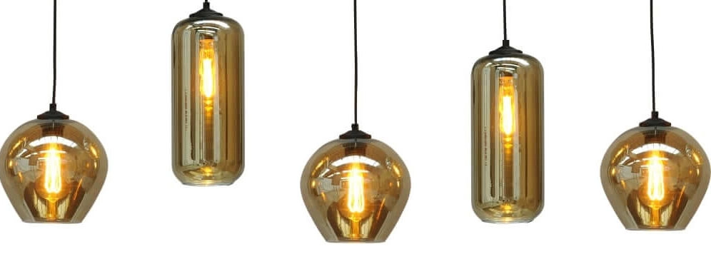 Glazen eetkamer hanglamp Quinto 5 Masterlight 8718121220017