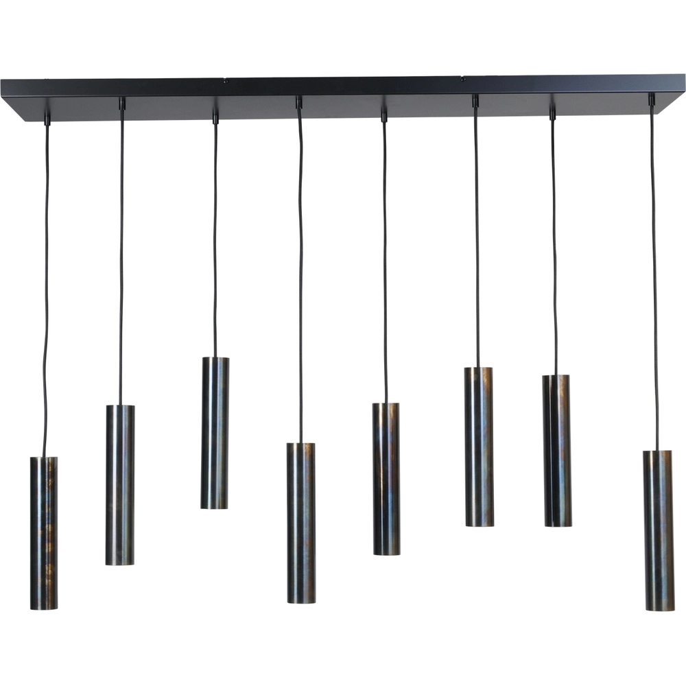 Eetkamer hanglamp Run 8 dappled oil pendels