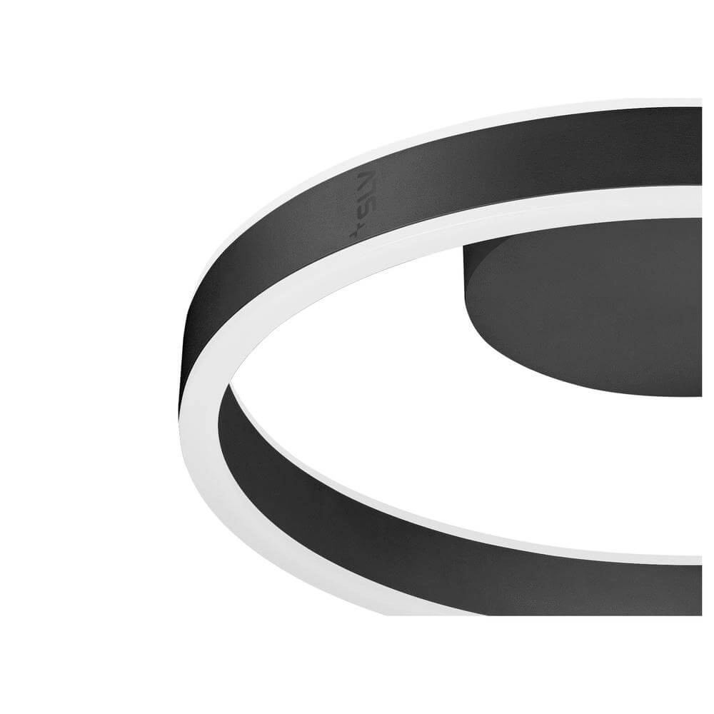 Strakke plafondlamp One 40 zwart Ø 40cm SLV 4024163298520