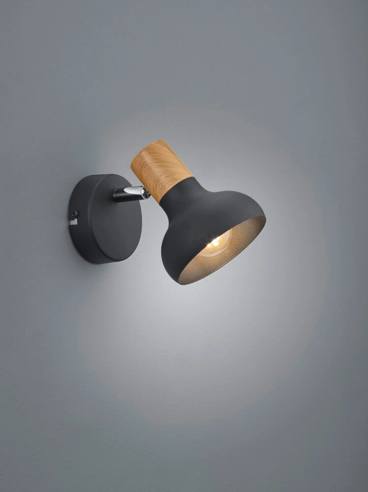 Wandlamp Latika zwart Trio 4017807576979