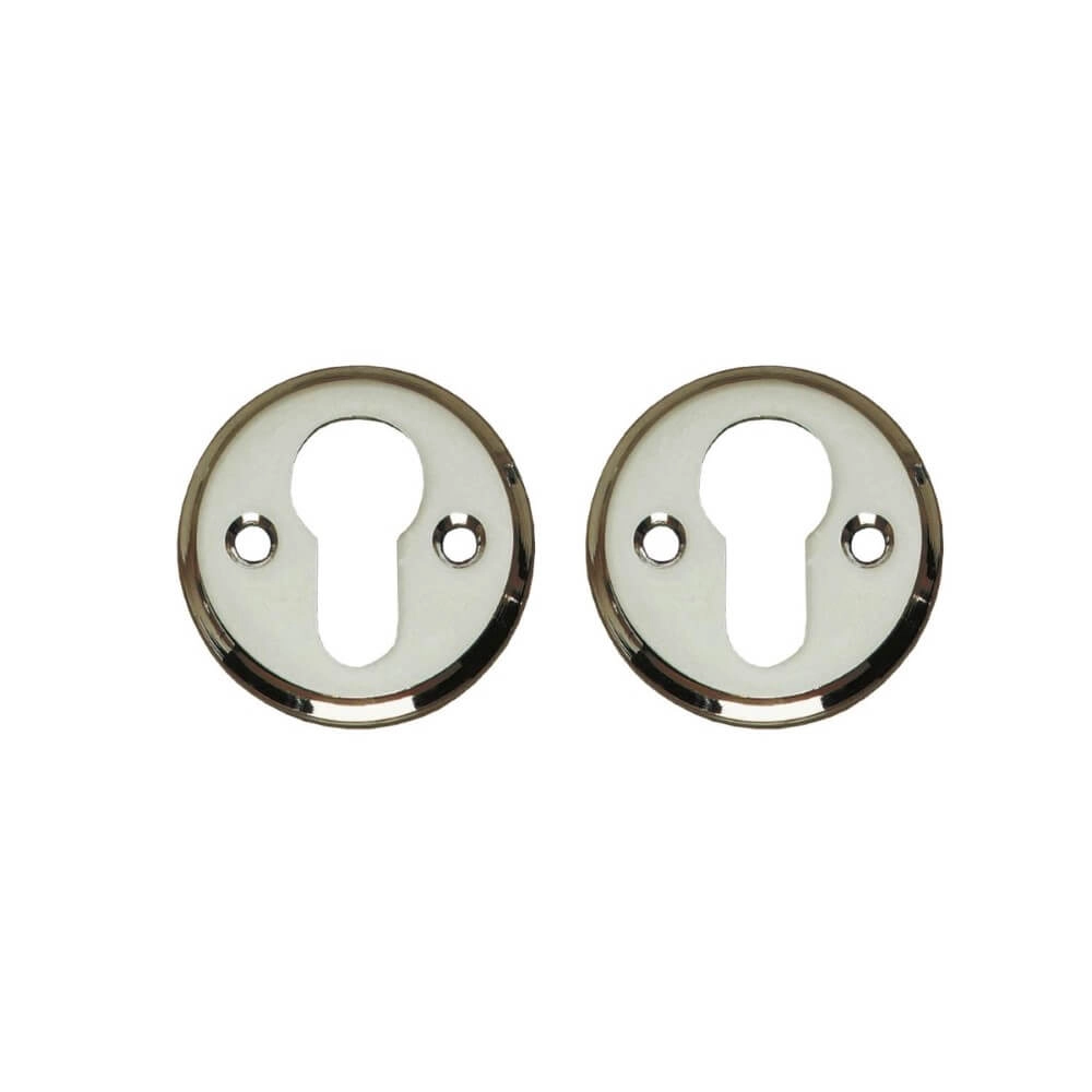 Set van 2 cilinderrozetten Tira rond nikkel schroef