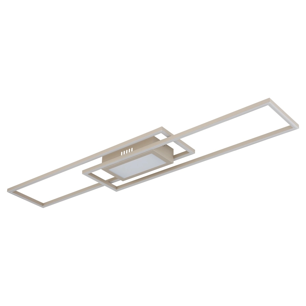 Langwerpige plafondlamp Saunders zand bruin Globo 9007371587353