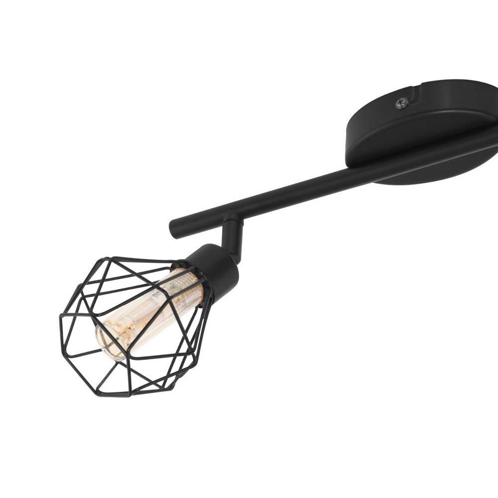 Zwarte plafondlamp Zapata 1 2-lichts Eglo 9002759327668
