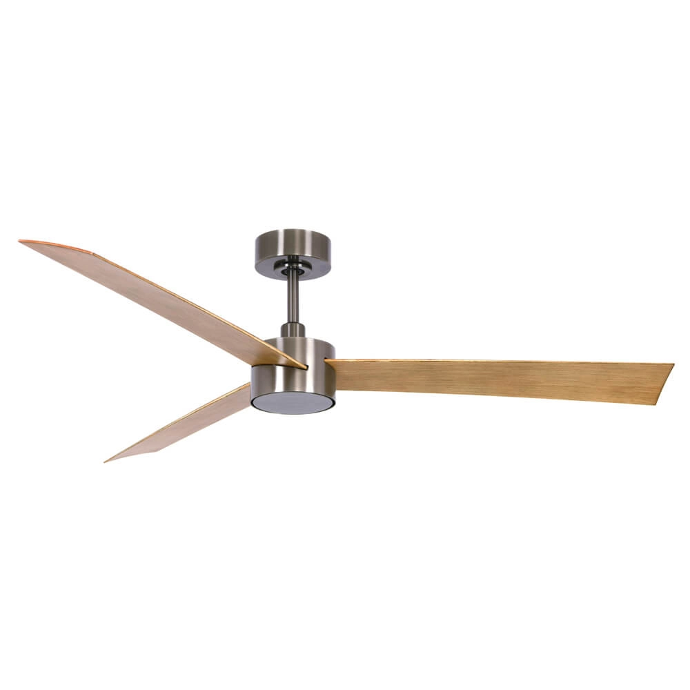 Plafondventilator Climate IV nikkel met hout Ø132cm Plafondventilator Climate IV nikkel met hout Ø132cm