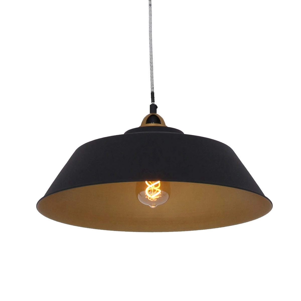 Hanglamp Mexlite zwart met goud