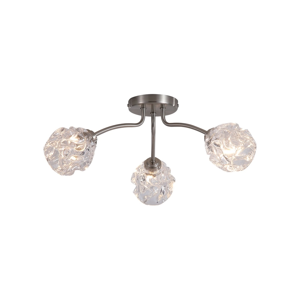 Plafondlamp Astral nikkel 3-lichts