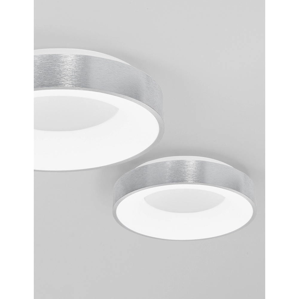 Plafondlamp Rando Thin zilvergrijs Ø 38cm Lyora 5212017420060