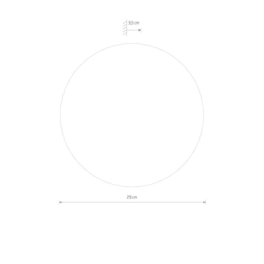 Spiegel met lamp Ring Led Mirror M chroom Lyora 5903139102773