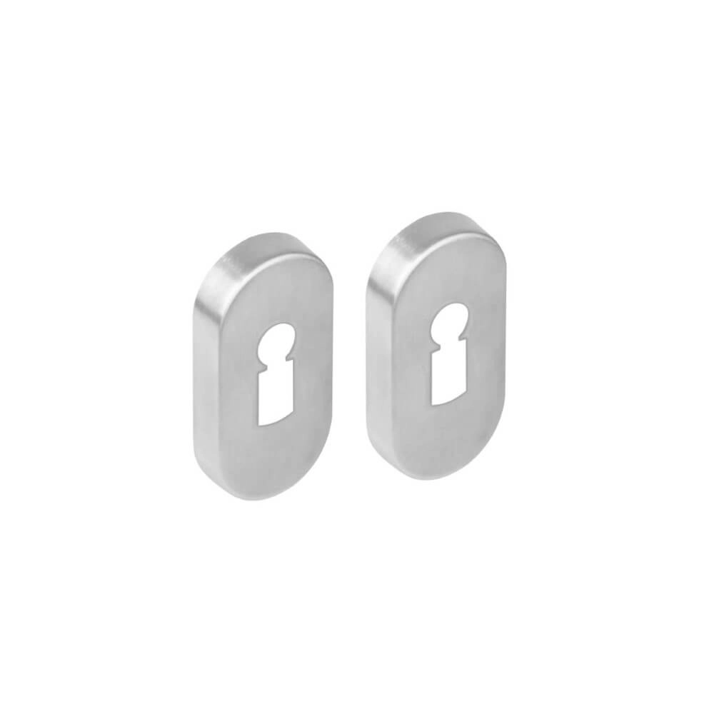 Set van 2 sleutelrozetten Tira ovaal RVS 10mm