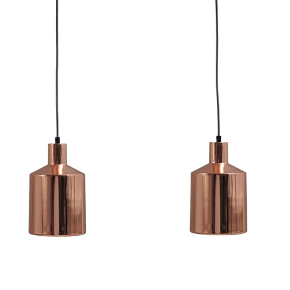 Leuke eettafellamp Boris Concepto 3x14 zwart met koperbruin Masterlight 8718121148908