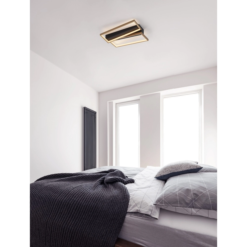 Design plafondlamp Elize zwart met goud Lyora 5212017433145