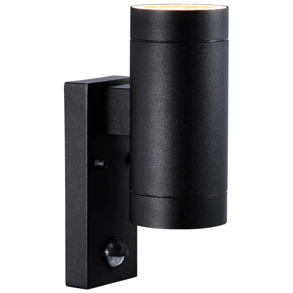 Up & downlighter Tin zwart met sensor Up & downlighter Tin zwart met sensor