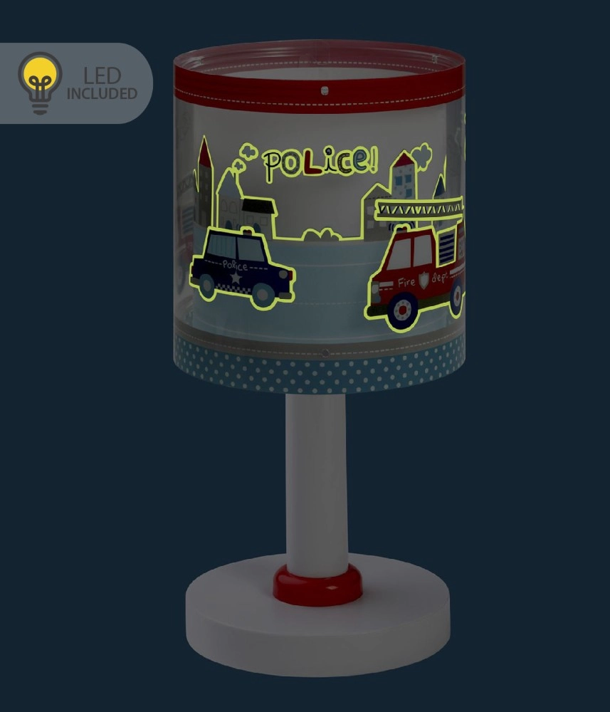 Kinderkamer tafellamp Police blauw Dalber 8420406002262