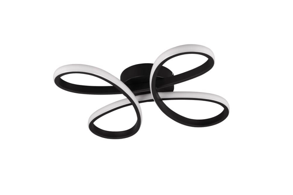 Plafondlamp Fly design zwart Trio 4017807600834