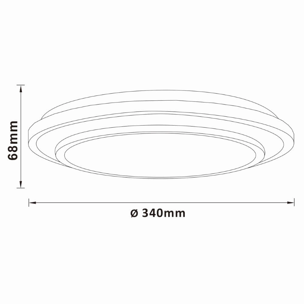 Zwarte plafondlamp Luciano Ø 34cm Brilliant 4004353426490