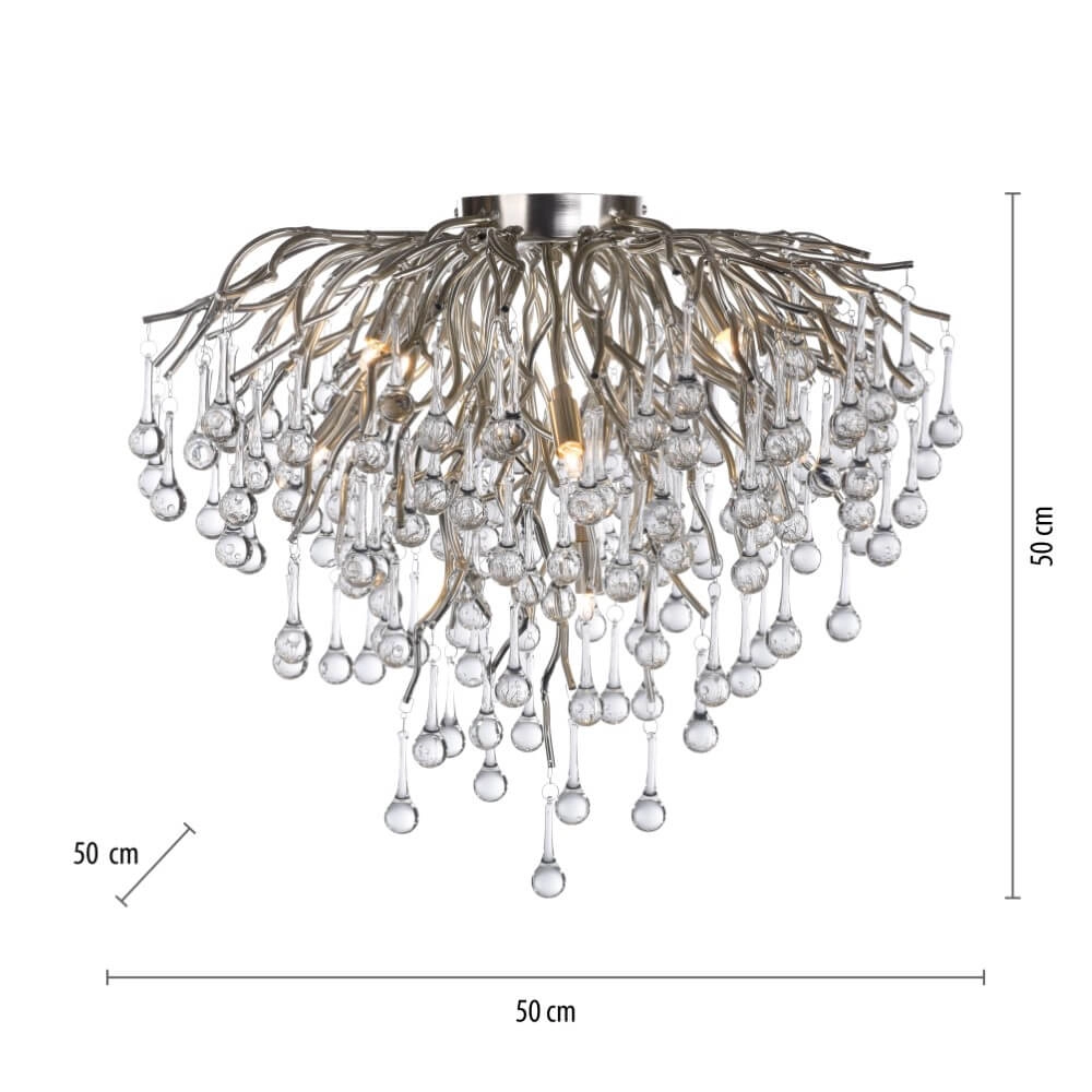 Kroonluchter Icicle metaal 50cm Paul Neuhaus 4012248352090