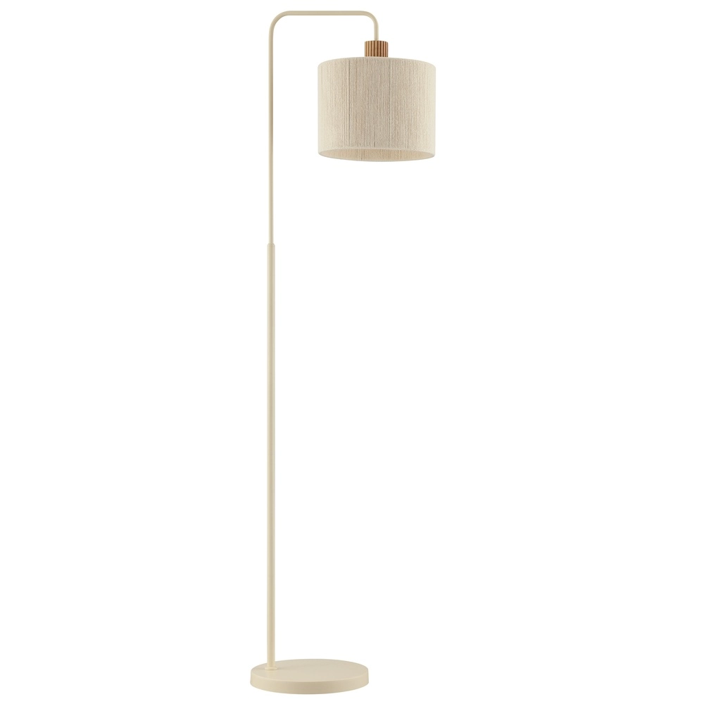 Japandi vloerlamp Arlo zand bruin met hout Brilliant 4004353477072